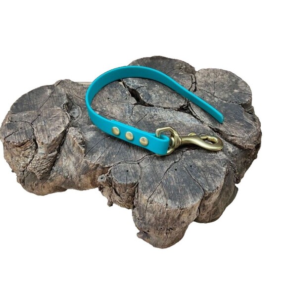 Handmade Other - 12” Biothane Dog Training Tab Bringsel 5/8" wide Solid Brass Hardware USA Made